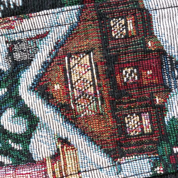 1990's Vintage Christmas Tapestry Vest Medium Large - Picture 5 of 17